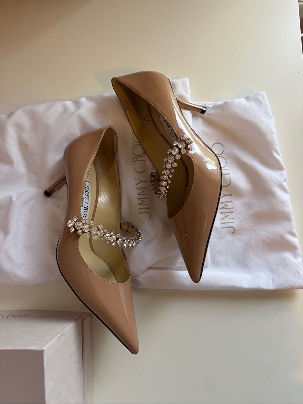 Jimmy Choo Bing Pump 65 in Ballet Pink patent leather